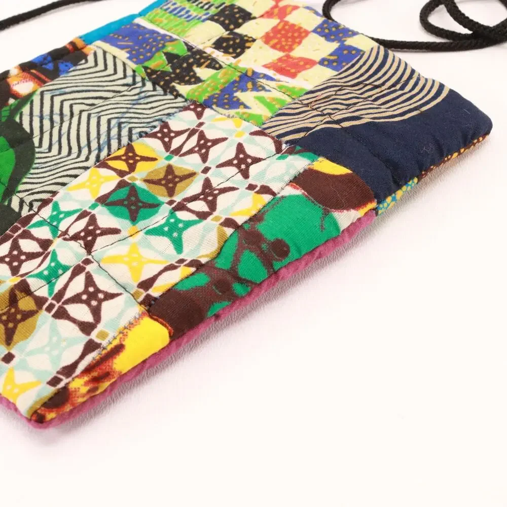 Bohemian Crossbody Handbag Women S Multicolor Patch Fabric Purse Lined Bag